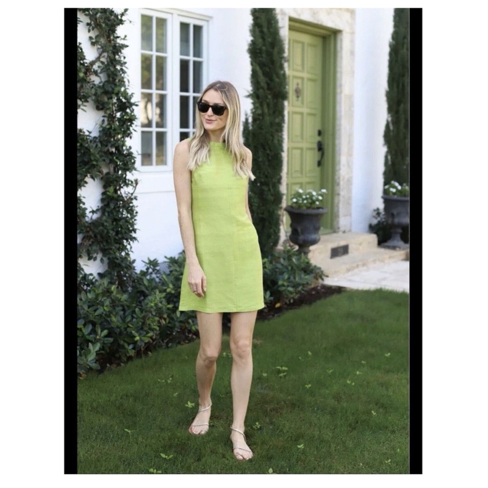 Chartreuse Julia Amory Baby Jane Sheath Dress